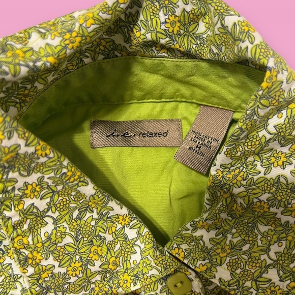 Vintage Floral Button Down Shirt Boho Granola - Picture 4 of 5